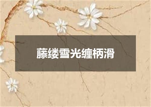 藤缕雪光缠柄滑