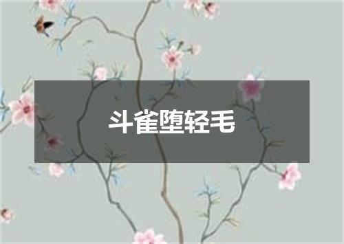 斗雀堕轻毛