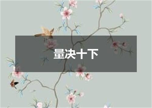 量决十下