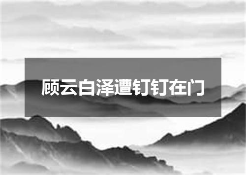 顾云白泽遭钉钉在门