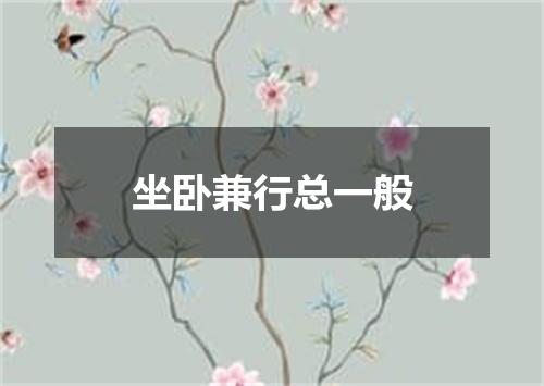 坐卧兼行总一般