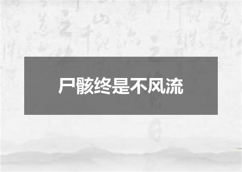 尸骸终是不风流