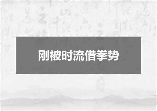 刚被时流借拳势
