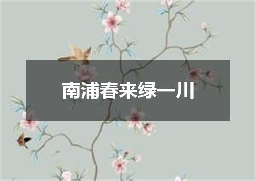 南浦春来绿一川