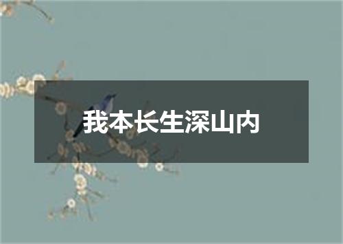 我本长生深山内