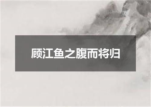 顾江鱼之腹而将归