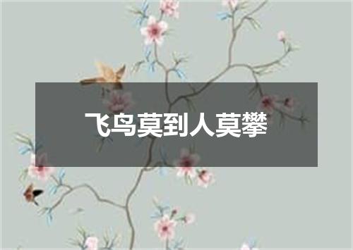 飞鸟莫到人莫攀