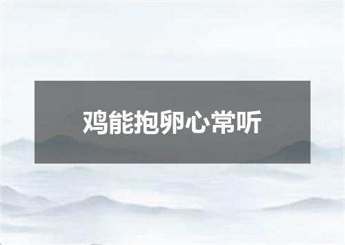 鸡能抱卵心常听