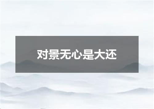 对景无心是大还