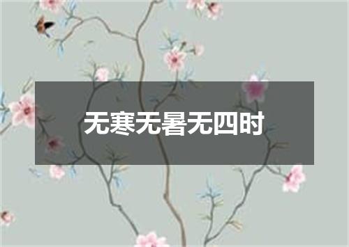 无寒无暑无四时