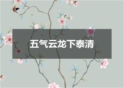 五气云龙下泰清