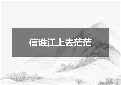信谁江上去茫茫