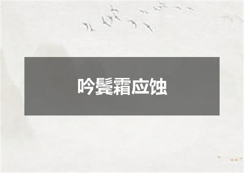 吟鬓霜应蚀