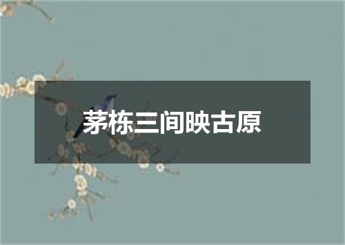 茅栋三间映古原