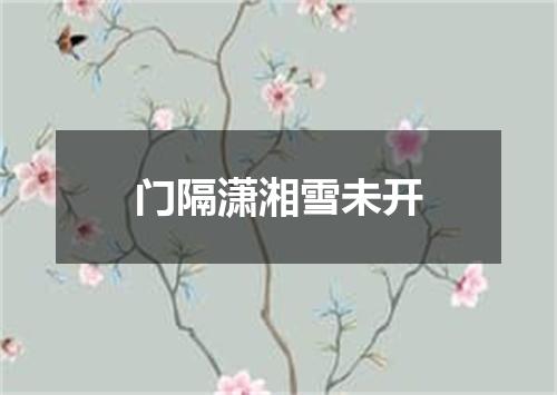 门隔潇湘雪未开