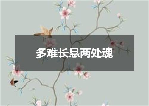 多难长悬两处魂