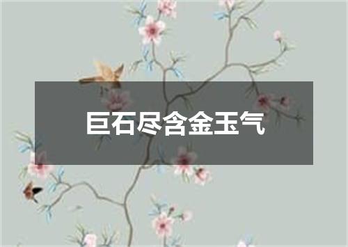 巨石尽含金玉气