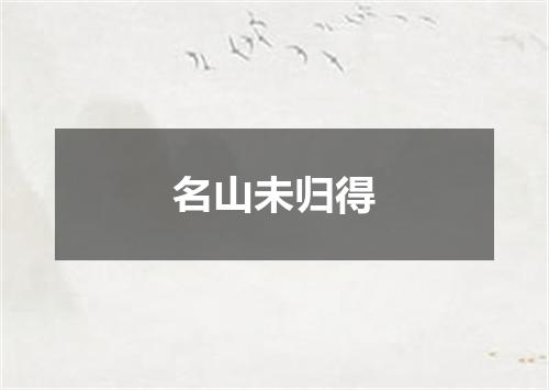 名山未归得