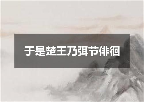 于是楚王乃弭节俳徊