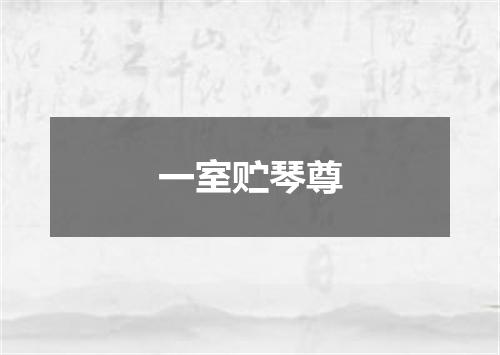一室贮琴尊