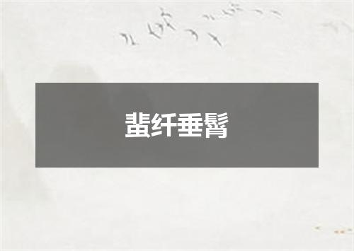 蜚纤垂髾