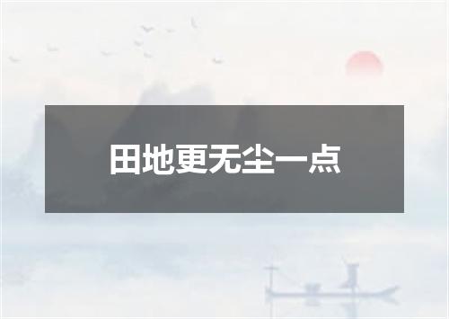 田地更无尘一点