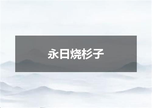 永日烧杉子