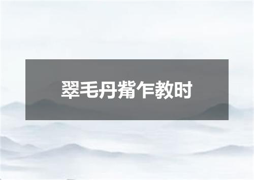 翠毛丹觜乍教时