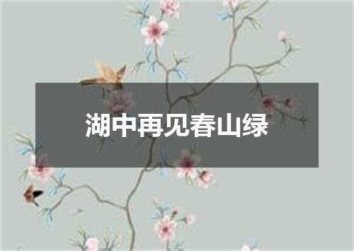 湖中再见春山绿
