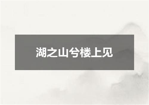 湖之山兮楼上见