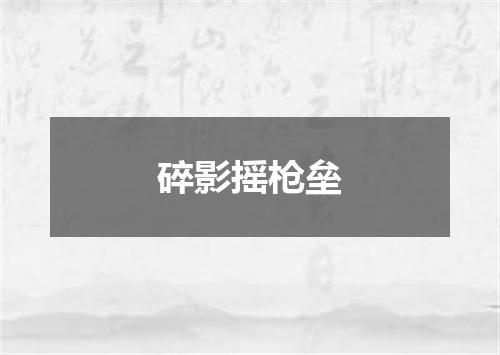 碎影摇枪垒