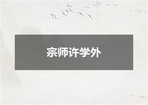 宗师许学外