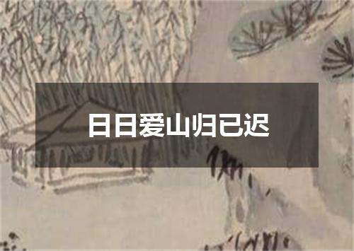 日日爱山归已迟