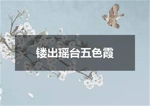 镂出瑶台五色霞