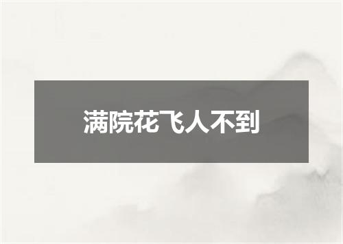 满院花飞人不到