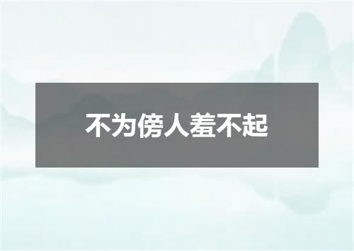 不为傍人羞不起