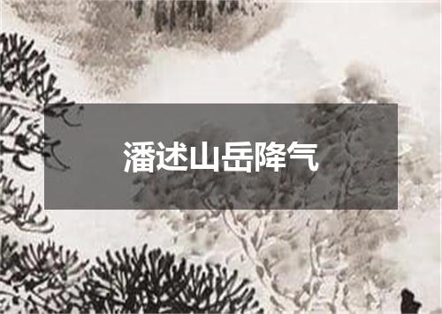 潘述山岳降气