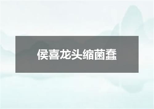 侯喜龙头缩菌蠢