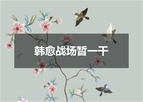 韩愈战场暂一干