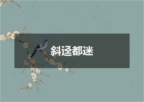 斜迳都迷
