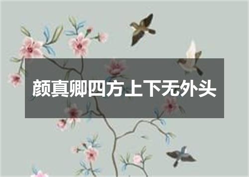 颜真卿四方上下无外头