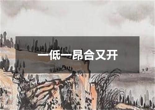 一低一昂合又开