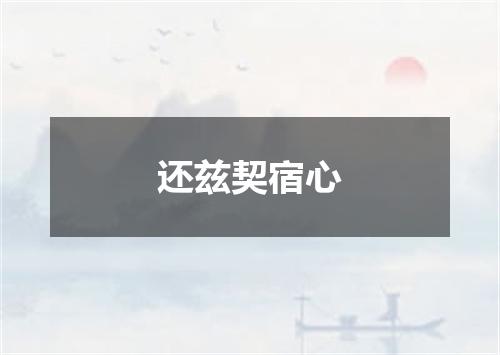 还兹契宿心