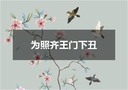为照齐王门下丑