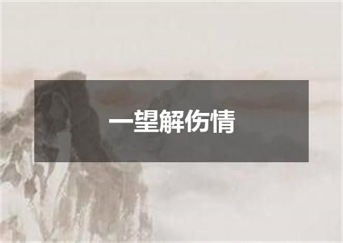 一望解伤情