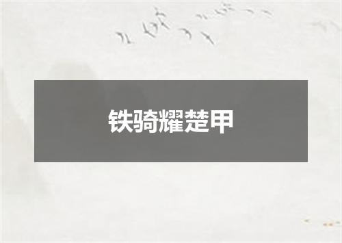 铁骑耀楚甲