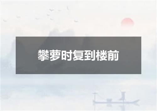 攀萝时复到楼前