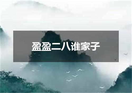盈盈二八谁家子