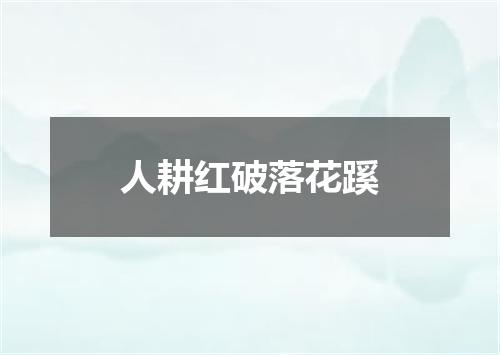 人耕红破落花蹊