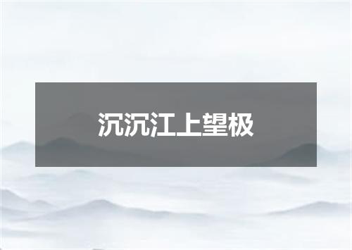 沉沉江上望极